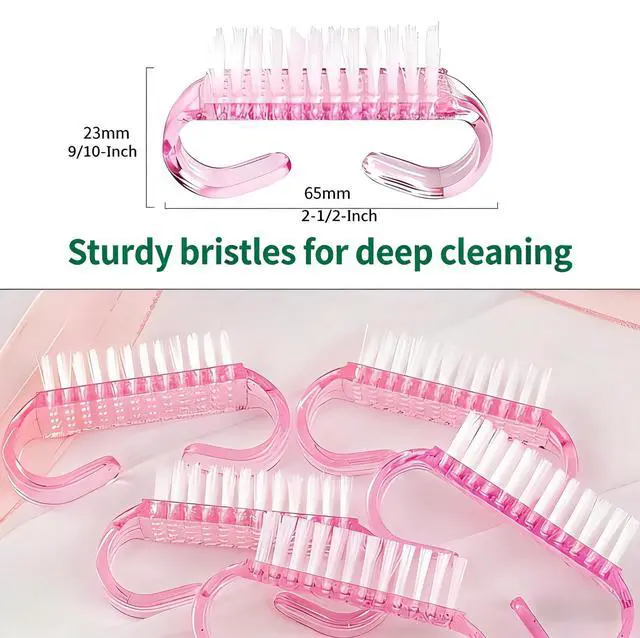 Alt view image 4 of 7 - 12-Pack Handle Grip Nail Brush(assorted color), Fingernail Scrub Cleaning Brushes for Toes and Nails Cleaner, Pedicure Brushes for Men and Women
