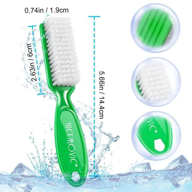 Alt view image 4 of 7 - 10 Pcs Handle Grip Nail Brush, NICEMOVIC Hand Fingernail Cleaner Brush Manicure Tools Scrub Cleaning Brushes Kit, Use for Toe and Nail Cleaning (Bright Colors)