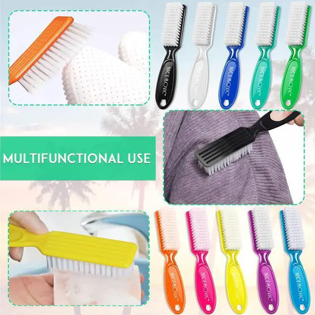Alt view image 7 of 7 - 10 Pcs Handle Grip Nail Brush, NICEMOVIC Hand Fingernail Cleaner Brush Manicure Tools Scrub Cleaning Brushes Kit, Use for Toe and Nail Cleaning (Bright Colors)