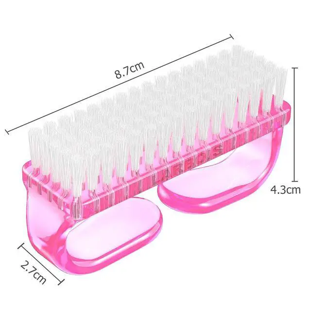 Alt view image 6 of 7 - Larbois Handle Grip Nail Brush, Nail Brushes Hand Fingernail Brush Cleaner Scrubbing Kit Pedicure for Toes and Nails Men Women (4 Pack)