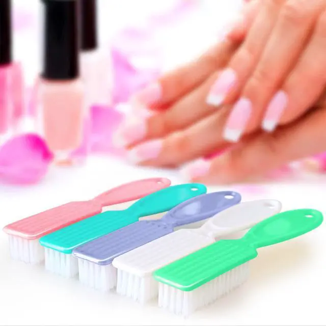 Alt view image 2 of 7 - HOFASON 6 Pack Nail Brush for Cleaning Fingernails, Nail Brush Handle Grip Brush for Nail and Toenail Foot, Nail Dust Brush Manicure Pedicure Tools Scrubbing Brush Women Men Home Salon (Macaron)