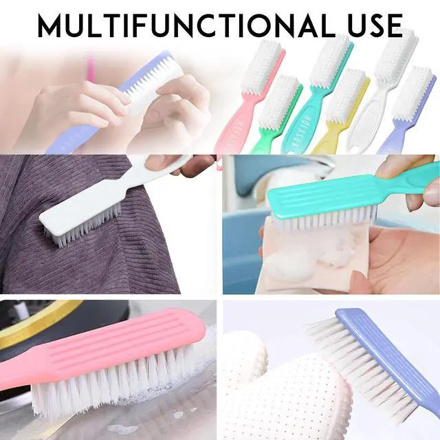 Alt view image 7 of 7 - HOFASON 6 Pack Nail Brush for Cleaning Fingernails, Nail Brush Handle Grip Brush for Nail and Toenail Foot, Nail Dust Brush Manicure Pedicure Tools Scrubbing Brush Women Men Home Salon (Macaron)