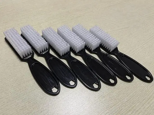Alt view image 4 of 7 - SQULIGT 6Pcs Handle Grip Nail Brush, Hand Fingernail Cleaner Brush Manicure Tools Scrub Cleaning Brushes for Toes and Nails (Black)