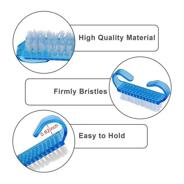 Alt view image 3 of 6 - Handle Grip Nail Brush, 24 Pack Small Fingernail Brushes, Hand Scrub Cleaning Brush Kit for Nails and Toes Women Men, Multicolor