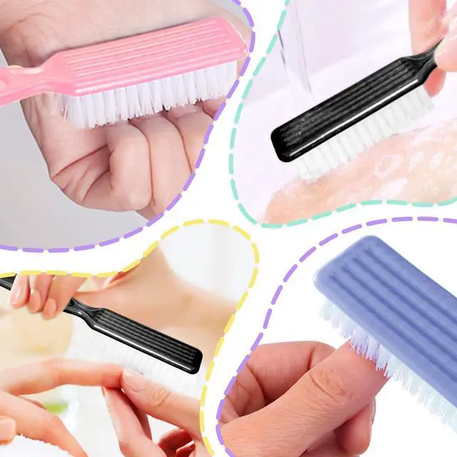 Alt view image 5 of 7 - 8 PCS Nail Brush for Cleaning Fingernails, Handle Grip Nail Scrubber Brush, Cleaner Brushes Manicure Tools Scrub Brushes Kit, Toenail Brush To Clean Under Nails Pedicure Foot Small Brush Women Men