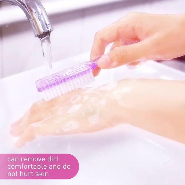 Alt view image 6 of 6 - Yesker Handle Fingernail Scrub Cleaning Brushes for Toes and Nails Cleaner, 10PCS, Multicolor