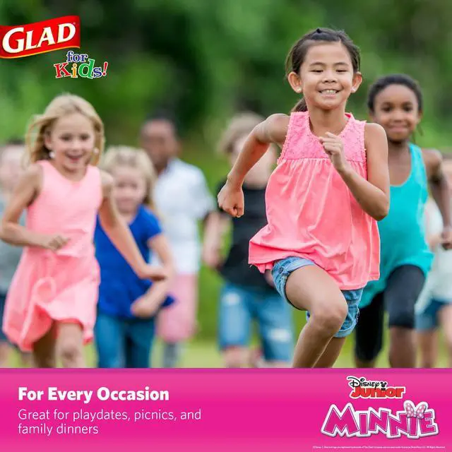 Alt view image 5 of 6 - Glad for Kids Disney Mickey and Friends Disposable Paper Bowls, Pink Minnie - Heavy Duty, Soak-Proof, Microwavable Kid-Friendly Snack Bowls for Everyday Use, 12 Ounce, 40 Count