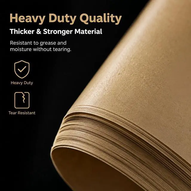 Alt view image 3 of 7 - Tuchclipp 100 Pcs Unbleached Parchment Paper Sheets, Precut 9x13 Inch Non-Stick Baking Paper for Quarter Sheet Pan, Heavy Duty Oven & Air Fryer Liners for Cookies, Bread, Pizza, Steaming & Grilling