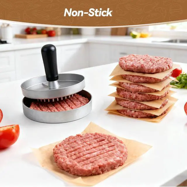 Alt view image 5 of 7 - 360 Count 6"x 6" Heavy Duty Patty Paper Sheets for Separating Patty, No-Stick & No-Leak Unbleached Parchment Paper Squares, Pre-cut Burger Patty Paper for Oven, Air Fryer, Microwave