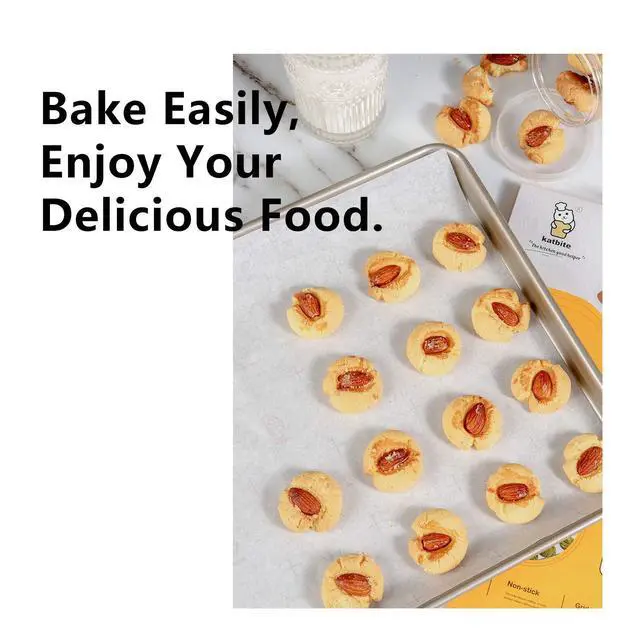 Alt view image 5 of 5 - Katbite 12x16 Inch Parchment Paper Sheets with Grid Lines, Precut Baking Paper, Non-Stick & Heavy Duty, Half Sheet Parchment Paper for Cookies, Cup Cake Baking, Cooking, Air Fryer, Steaming, Grilling