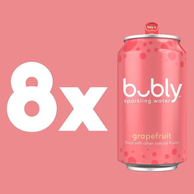 Alt view image 2 of 5 - bubly Sparkling Water, Grapefruit, 12 Fl Oz Cans (8 Pack)