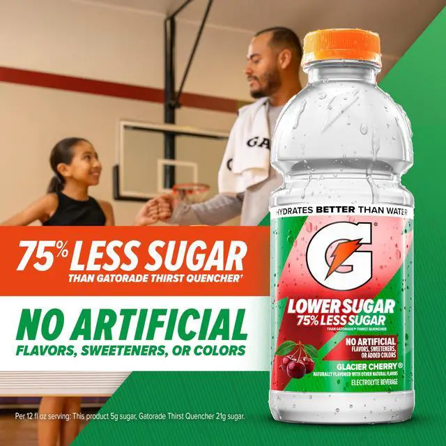 Alt view image 2 of 5 - Lower Sugar Electrolyte Sports Drink, Rain Berry, 12 fl oz Bottles, (12 Pack), 75% Less Sugar, No Artificial Flavors, No Artificial Sweeteners, No Artificial Colors, Hydration