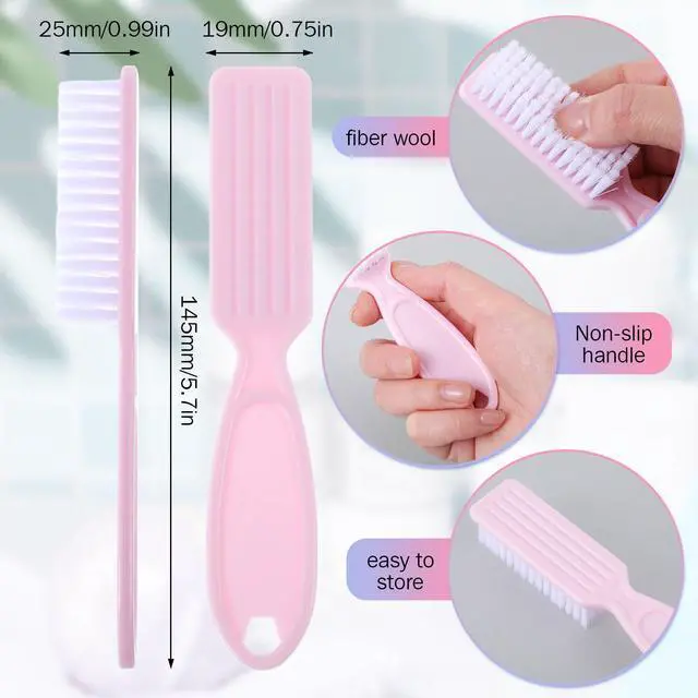 Alt view image 3 of 7 - Patelai 15 Pieces Nail Brush Handle Grip for Cleaning Fingernails Toes Scrub Manicure Pedicure(Macaron Colors)