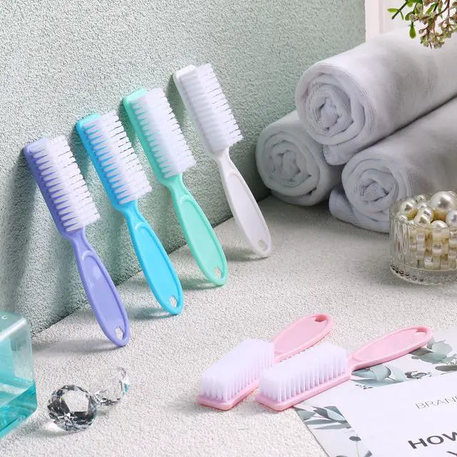 Alt view image 2 of 7 - Patelai 15 Pieces Nail Brush Handle Grip for Cleaning Fingernails Toes Scrub Manicure Pedicure(Macaron Colors)