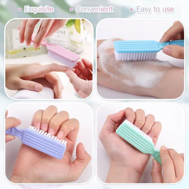 Alt view image 4 of 7 - Patelai 15 Pieces Nail Brush Handle Grip for Cleaning Fingernails Toes Scrub Manicure Pedicure(Macaron Colors)
