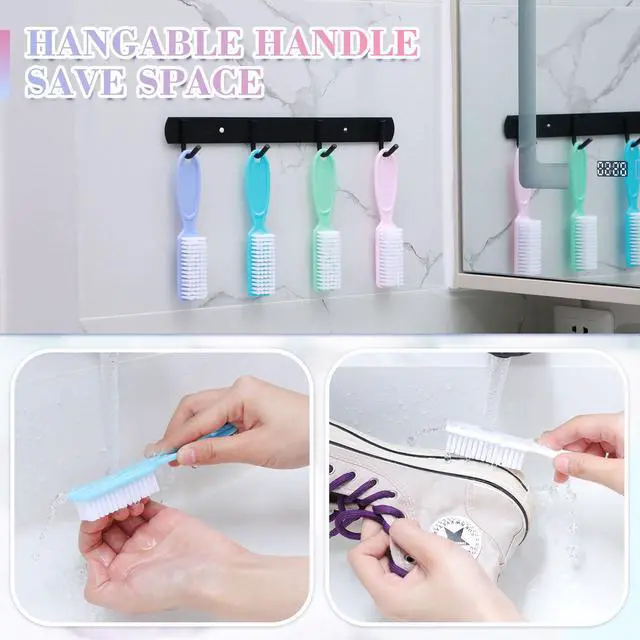 Alt view image 7 of 7 - Patelai 15 Pieces Nail Brush Handle Grip for Cleaning Fingernails Toes Scrub Manicure Pedicure(Macaron Colors)
