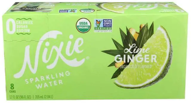 Main image of Organic Lime Ginger Sparkling Water 8 Pack, 12 FZ