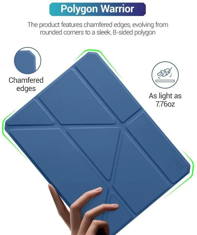 Alt view image 6 of 7 - CoBak Case for iPad (A16) 11th Generation 11 Inch 2025, iPad 10th Generation Case 10.9 Inch 2022 - Protective Cover with Multi-Angle Includes Portrait Stand, Pencil Holder and Auto Wake/Sleep- Blue