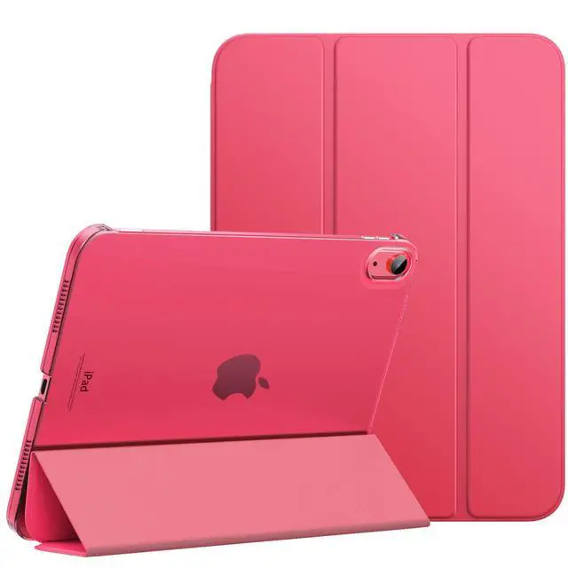 Main image of MoKo for iPad (A16) 11th Generation Case 11 Inch 2025, iPad 10th Generation Case 10.9 Inch 2022, Slim Stand Hard PC Translucent Back Shell Smart Cover, Support Touch ID, Auto Wake/Sleep,Watermelon Red