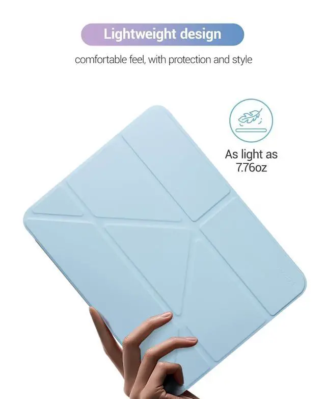 Alt view image 6 of 7 - CoBak Case for iPad (A16) 11th Generation 11 Inch 2025, iPad 10th Generation 10.9 Inch 2022 - Protective Cover with Multi-Angle Includes Portrait Stand, Pencil Holder and Auto Wake/Sleep, Blue