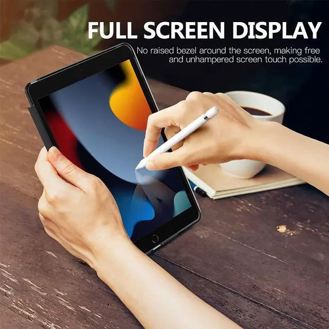 Alt view image 7 of 7 - Moko Case for iPad 10.2 Case iPad 9th Generation 2021/ iPad 8th Generation 2020/ iPad 7th Generation 2019, Slim Stand Hard Back Shell Smart Cover Case for iPad 10.2 inch, Auto Wake/Sleep, Black