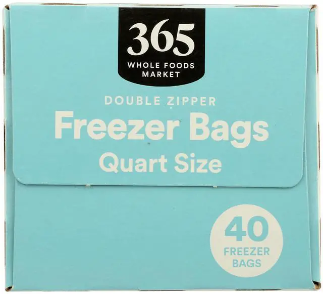 Alt view image 5 of 6 - Quart Size Freezer Bags, Double Zipper, 40 Count