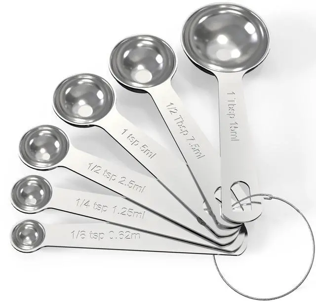 Main image of Stainless Steel Measuring Spoons Set,Coffee Scoop Spoon,Kitchen Gadgets for Cooking & Baking,Set of 6