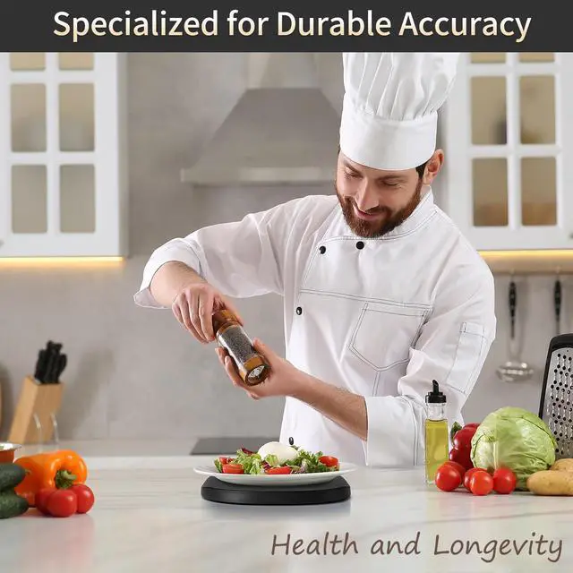 Alt view image 3 of 7 - Vitafit 33lb/15kg Digital Food Scale in High Precision 0.1oz/1g, Our Own Kitchen Scale Professional Factory Since 2001, Home and Kitchen Essentials for Cooking and Baking, LED, 3*AAA Batteries, Black