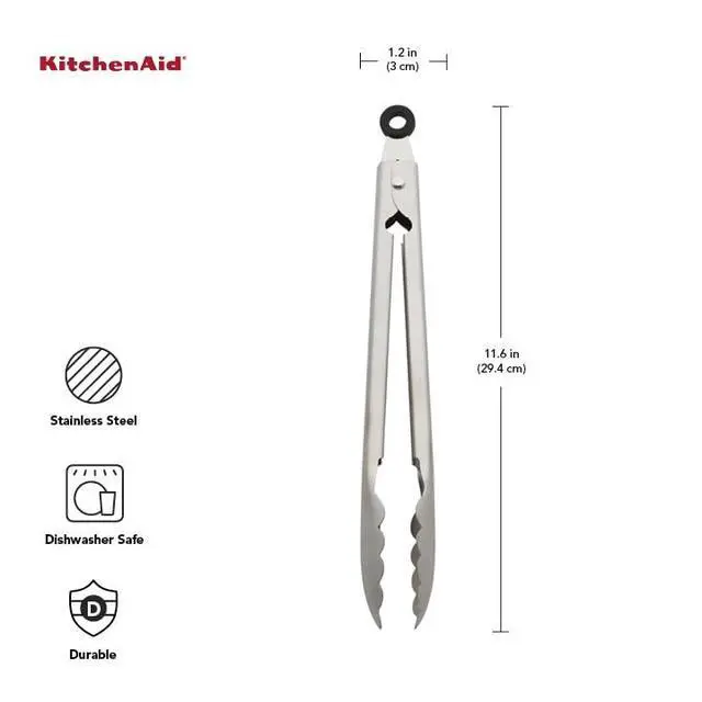 Alt view image 2 of 5 - KitchenAid Stainless Steel Utility Tongs, 12 Inch