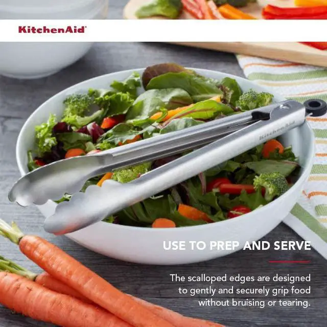 Alt view image 5 of 5 - KitchenAid Stainless Steel Utility Tongs, 12 Inch