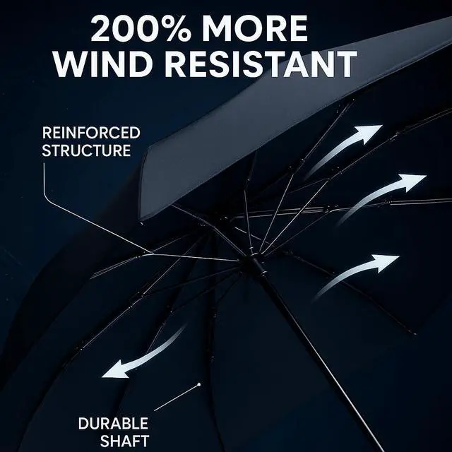 Alt view image 2 of 7 - Windproof Travel Umbrella
