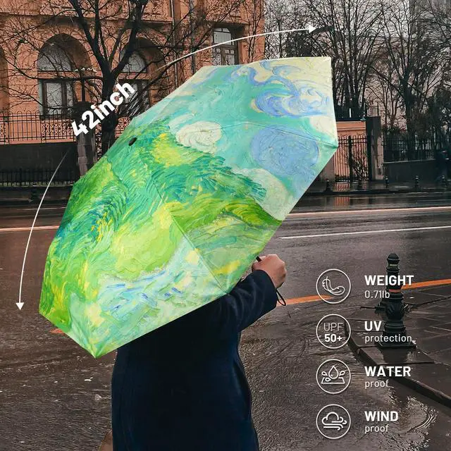 Alt view image 2 of 7 - Travel Umbrella Windproof Automatic Compact UV Sun Protection Umbrellas Small,Strong & Portable, Durable Grip, Fits Backpack & Car, Factory Direct