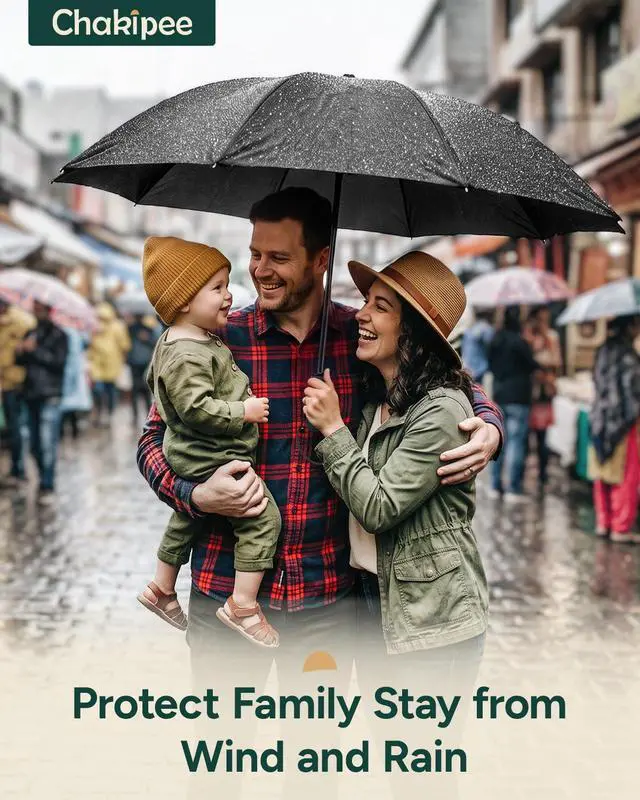 Alt view image 6 of 7 - Travel Inverted Umbrella Compact Windproof- Automatic reverse Umbrellas for Rain - Folding Portable 48inch Span, 10 Ribs Large Umbrella