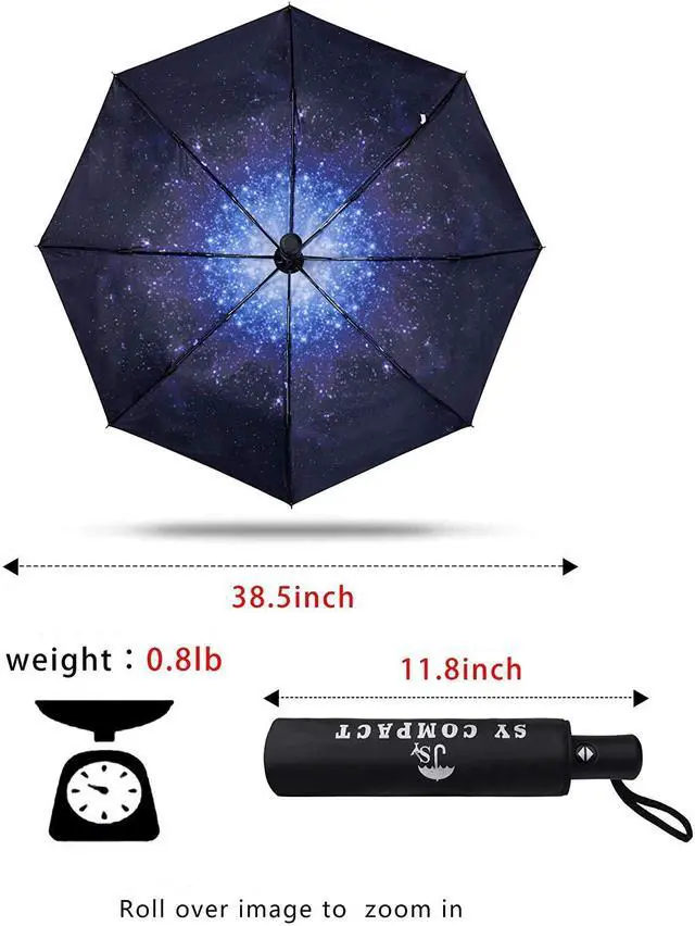 Alt view image 7 of 7 - Travel Umbrella Windproof Automatic Compact UV Sun Protection Umbrellas Small,Strong & Portable, Durable Grip, Fits Backpack & Car, Factory Direct