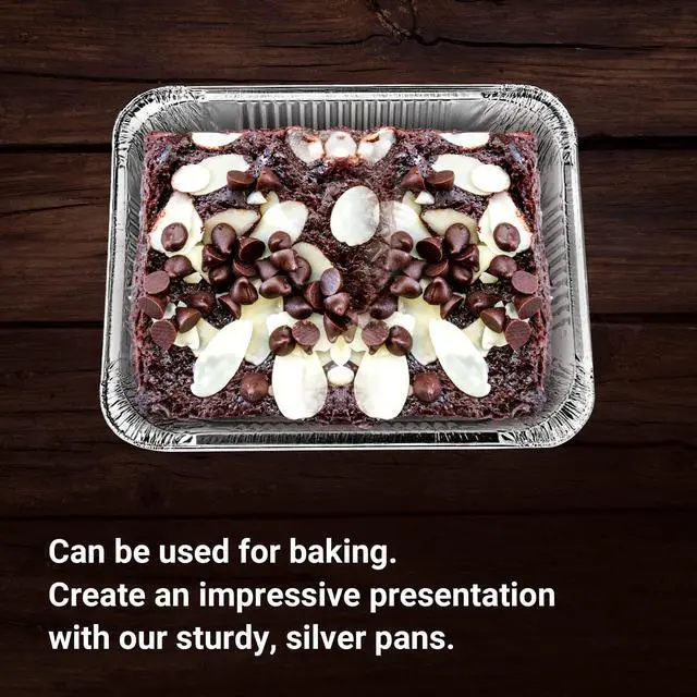 Alt view image 6 of 6 - Aluminum Pans Half Size, 9X13, Extra Heavy Duty Disposable Foil Pans For Baking (30 Pack) Roasting & Chafing, Deep Tin Foil Bakeware, Steam Table Tray, Cookware, Food Prepping, Cake & Oven Pan
