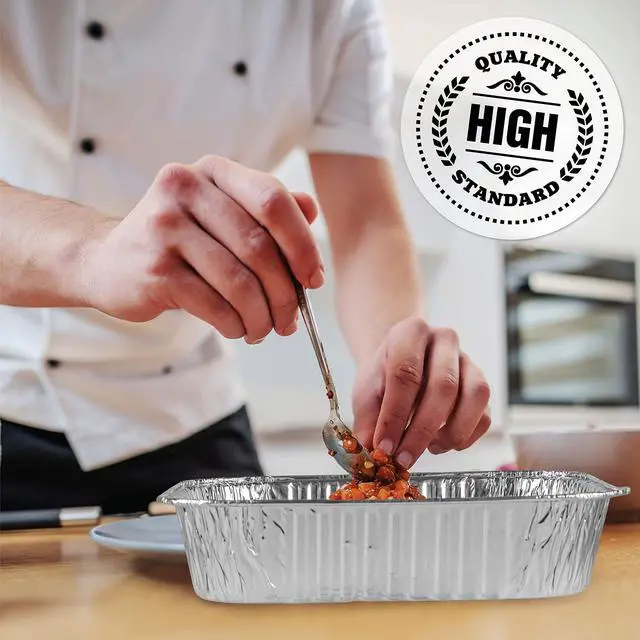 Alt view image 4 of 7 - Disposable 8'' X 8'' X 2'' Inch Square Aluminum Tin Foil Baking Pans Bakeware - Cookware Perfect for Baking Cakes, Breads, Brownies, Bread, Meatloaf, Lasagna, Pack of 10