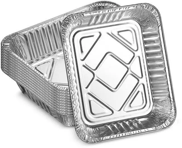 Main image of Aluminum Foil Pans Half Size Roasting Chafing Pan | Bulk 10 Pack of 9x13 Tins for Cooking, Baking & Catering | Heavy Duty Disposable Cookware Steam Table Trays for Buffet & Food Prepping