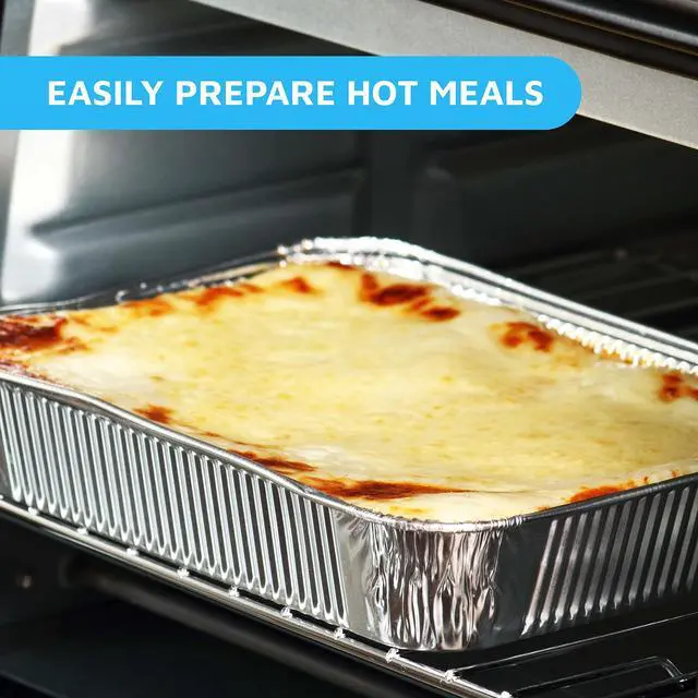 Alt view image 7 of 7 - Aluminum Foil Pans Half Size Roasting Chafing Pan | Bulk 10 Pack of 9x13 Tins for Cooking, Baking & Catering | Heavy Duty Disposable Cookware Steam Table Trays for Buffet & Food Prepping