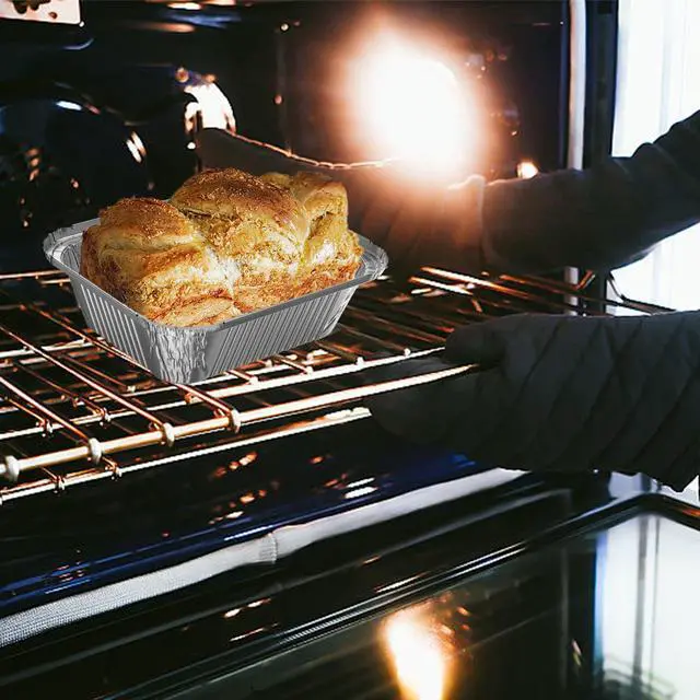 Alt view image 5 of 7 - 25 Pack 1 lb Aluminum Foil Pan 16 oz with Clear Plastic Lids
