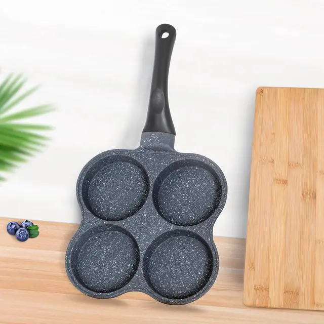 Alt view image 5 of 5 - Buecmue Rustless Egg Frying Pan | 4-Cup Nonstick Easy Clean Egg Cooker Omelet Pan For Breakfast Swedish Pancake, Plett, Crepe Pan Gas Stove and Other Stoves Cookware