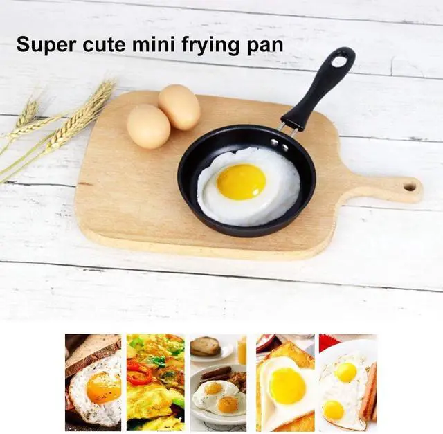 Alt view image 6 of 7 - One Egg Frying Pan, Mini Induction Frying Eggs Pan, 4.7" Single Egg Durable Small Pan with Handle Heat Resistant Non Stick Pot, Portable Pan for Stove Gas Induction Hob