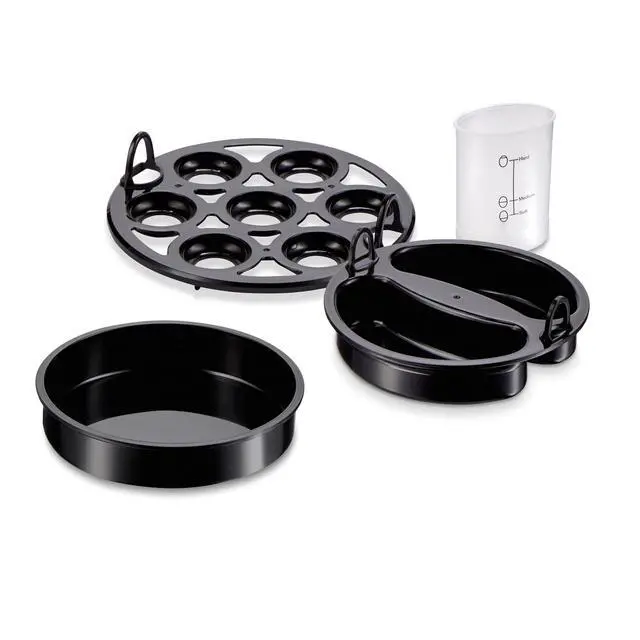 Alt view image 7 of 7 - 3-in-1 Electric Egg Cooker for Hard Boiled Eggs, Poacher Eggs, Omelet Maker & Vegetable Steamer, Holds 7, Black (25507)