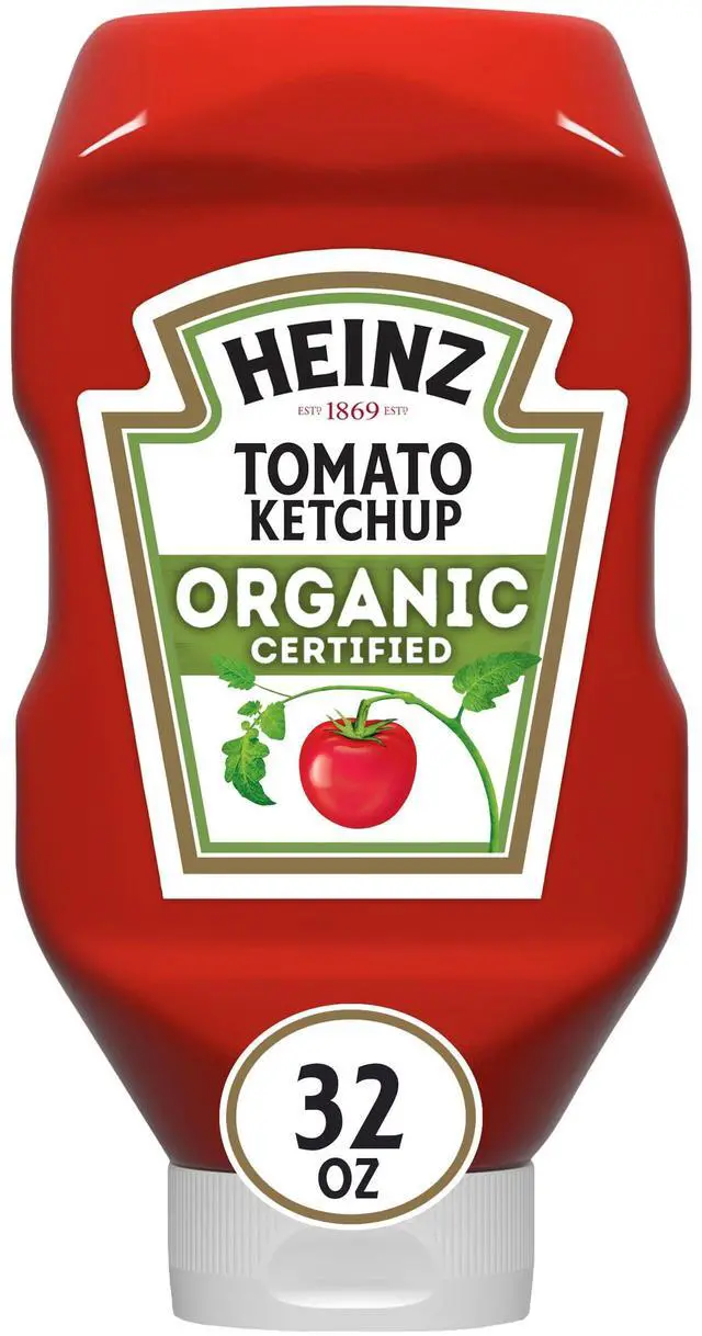 Main image of Organic Tomato Ketchup Inverted Squeeze Bottle, 1 Bottle, for Easy Sharing and Easy Serving, Classic Style, No High-Fructose Corn Syrup, 32 oz