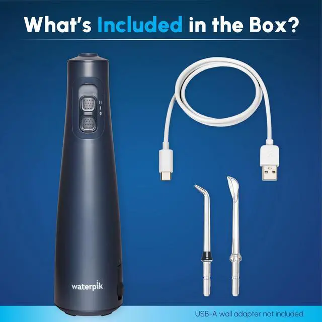 Alt view image 4 of 7 - Waterpik Cordless Pulse 3100 Rechargeable Portable Water Flosser for Teeth, Gums, Braces Care and Travel with 2 Flossing Tips, Waterproof for Shower Use, ADA Accepted, WF-20 Blue, Amazon Exclusive