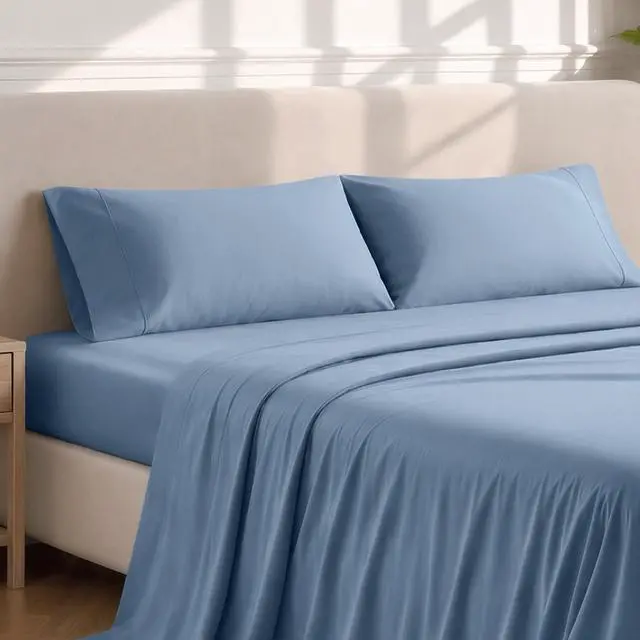 Alt view image 2 of 7 - Bare Home Microfiber Pillow Cases - Standard/Queen Size Set of 2 - Cooling Pillowcases - Double Brushed - Coronet Blue Pillowcases 2 Pack - Easy Care (Standard Pillowcase Set of 2, Coronet Blue)