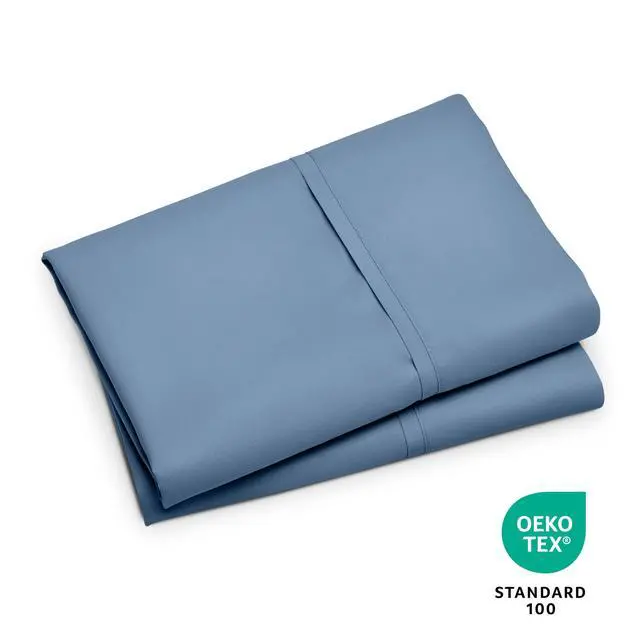 Alt view image 7 of 7 - Bare Home Microfiber Pillow Cases - Standard/Queen Size Set of 2 - Cooling Pillowcases - Double Brushed - Coronet Blue Pillowcases 2 Pack - Easy Care (Standard Pillowcase Set of 2, Coronet Blue)