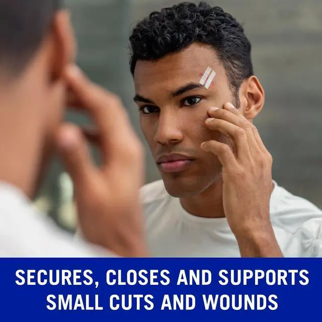 Alt view image 2 of 7 - Nexcare Steri-Strip Wound Closure, Breathable Strips Hold Small Wounds Firmly Closed, Great After Sutures or Staples - 30 Wound Closures
