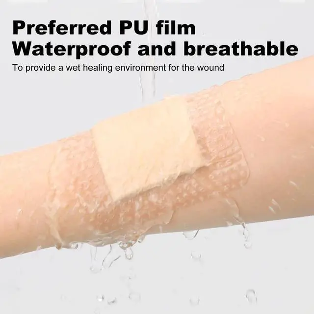 Alt view image 5 of 7 - 20Pcs Silicone Foam Dressing 4x4 Gentle Border, Waterproof Silicone Bandages for Wounds Care, Bed Sore Patches, Super Absorbent Wound Dressing, Self Adhesive Pressure Sore Pads