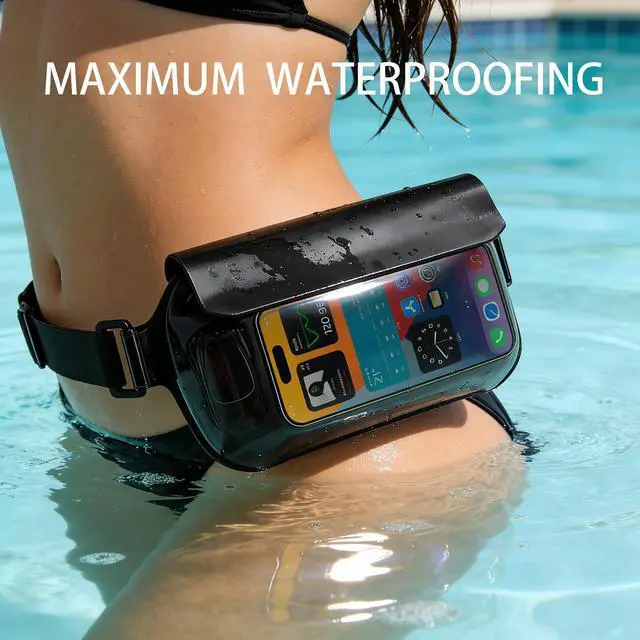 Alt view image 6 of 7 - KaKuLan Waterproof Fanny Pack & Dry Bag Floating Waist Pouch with Adjustable Strap, Triple Seal Design, Fits Phone, Passport, Wallet & Keys for Beach, Swimming, Kayaking, Boating & Travel