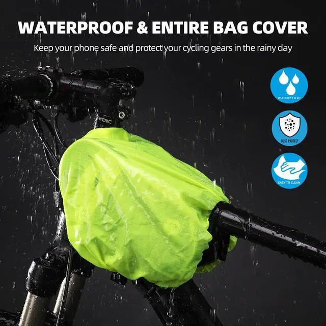 Alt view image 3 of 5 - ROCKBROS Bike Front Frame Bag Top Tube Bike Phone Mount Bag Waterproof Bicycle Handlebar Cycling Accessories Pouch with 360° Rotation Phone Holder Fit Smartphone Below 7''